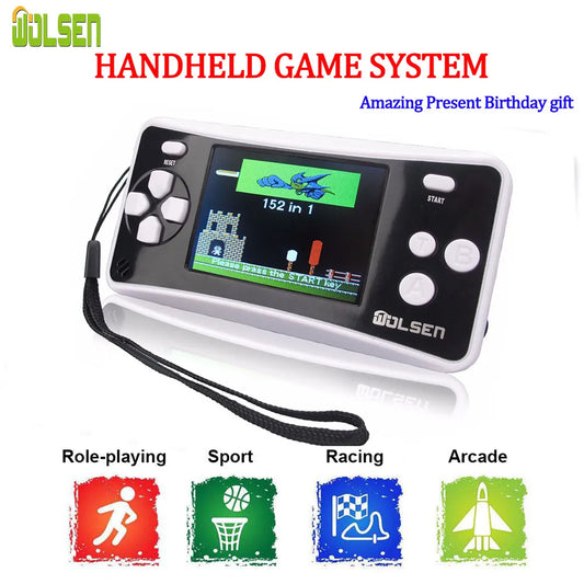 Handheld Game Systems Built-In Games 152 Games 8 Bit Video Game System